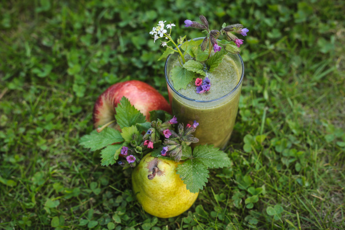 smoothie z lučních bylinek