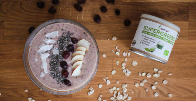 brusinková smoothie miska