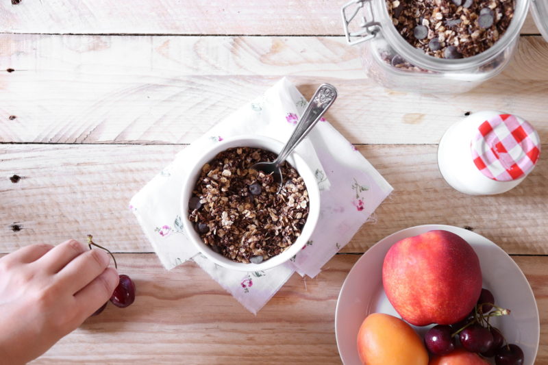 čokoládová granola s ovocem z Foodnotes.cz